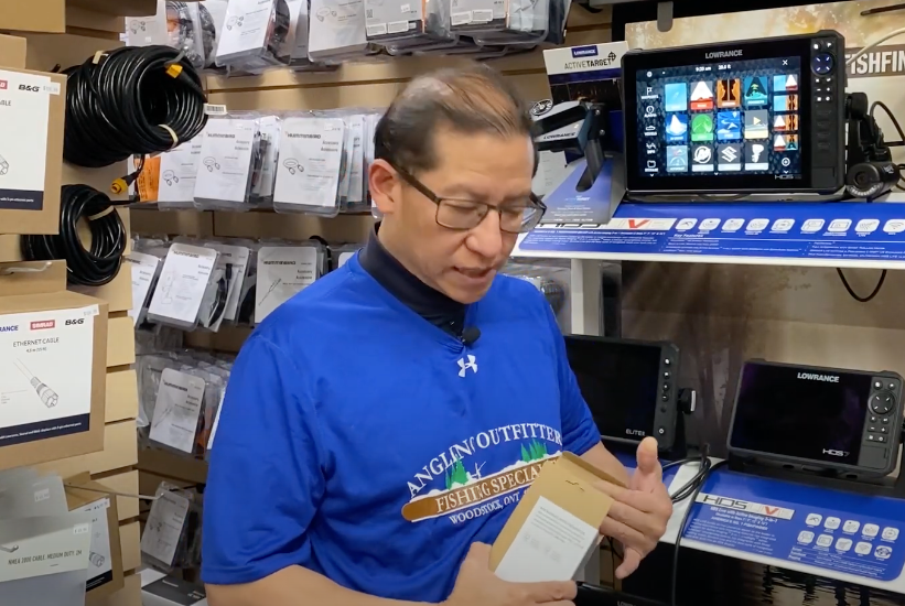 AquaVu Multivu Pro Gen 2 setup to a Lowrance Fish Finder unit for Ice Fishing and Open Water Fishing