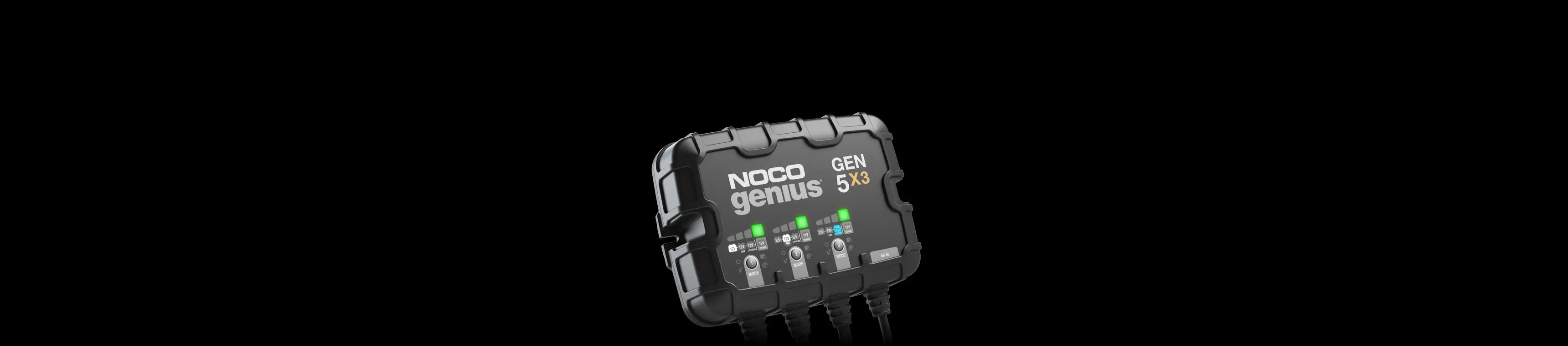 Noco Genius 12V 3-Bank 5A On-Board Battery Charger