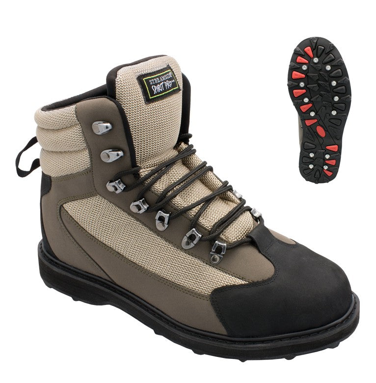 Streamside Wading Boots with Rubber Sole - Spirit Pro